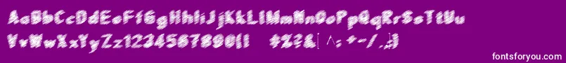 Scrfibble3D Font – White Fonts on Purple Background