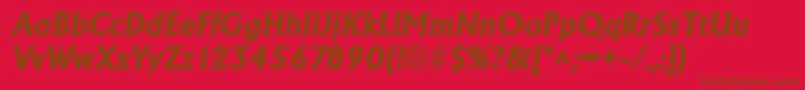 AdelonlhBoldItalic Font – Brown Fonts on Red Background
