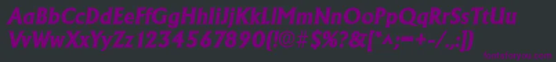 Шрифт AdelonlhBoldItalic – фиолетовые шрифты на чёрном фоне
