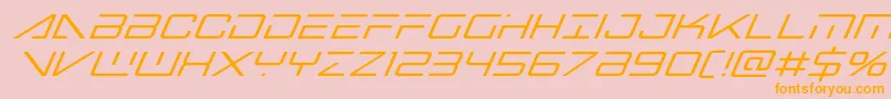 Bansheepilotsuperital Font – Orange Fonts on Pink Background