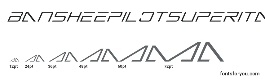 Bansheepilotsuperital Font Sizes