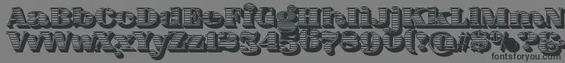 FatFlamingo5WoodcutBlack-Schriftart – Schwarze Schriften auf grauem Hintergrund