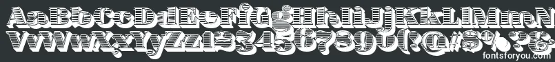 FatFlamingo5WoodcutBlack-Schriftart – Weiße Schriften auf schwarzem Hintergrund