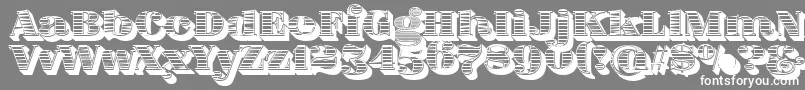 Шрифт FatFlamingo5WoodcutBlack – белые шрифты на сером фоне
