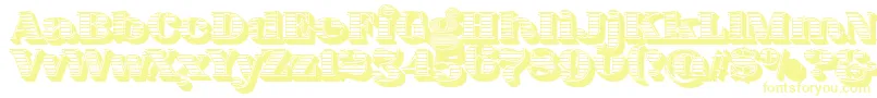 FatFlamingo5WoodcutBlack-Schriftart – Gelbe Schriften