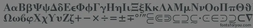 フォントQuantaPiTwoSsi – 黒い文字の灰色の背景