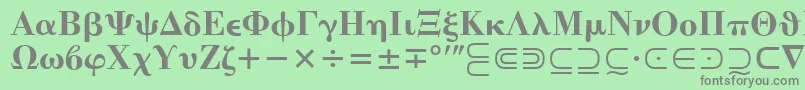 QuantaPiTwoSsi Font – Gray Fonts on Green Background