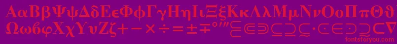 QuantaPiTwoSsi Font – Red Fonts on Purple Background