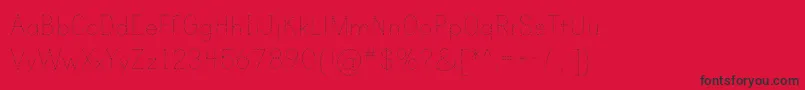 PrintDashedOt Font – Black Fonts on Red Background