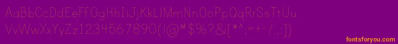 PrintDashedOt Font – Orange Fonts on Purple Background