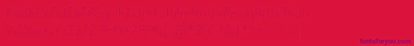 PrintDashedOt Font – Purple Fonts on Red Background