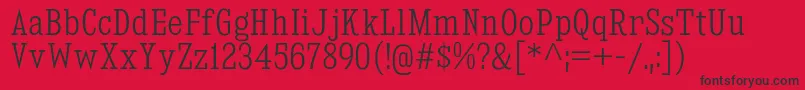 KingsbridgeCdLt Font – Black Fonts on Red Background