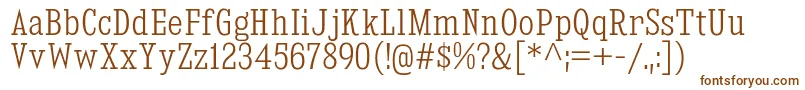 KingsbridgeCdLt Font – Brown Fonts on White Background