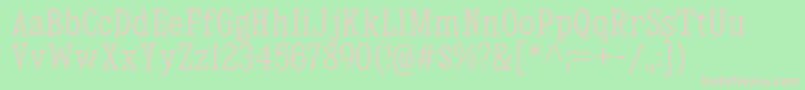 KingsbridgeCdLt Font – Pink Fonts on Green Background