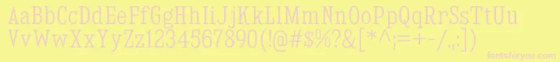 KingsbridgeCdLt Font – Pink Fonts on Yellow Background