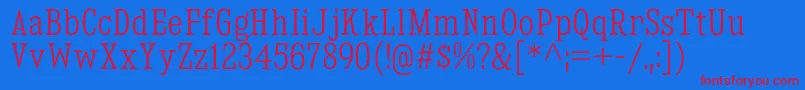 KingsbridgeCdLt Font – Red Fonts on Blue Background