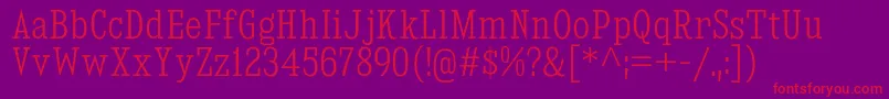 KingsbridgeCdLt Font – Red Fonts on Purple Background