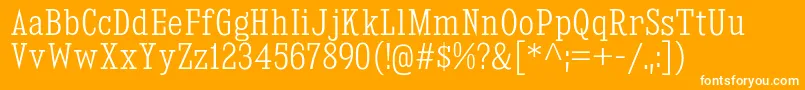 KingsbridgeCdLt Font – White Fonts on Orange Background