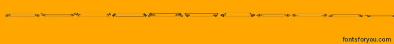 VintagePanels011 Font – Black Fonts on Orange Background