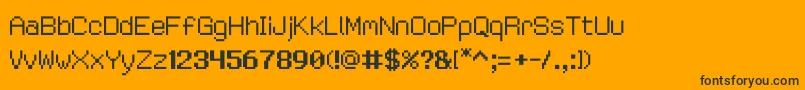 Czcionka Wastermaster10 – czarne czcionki na pomarańczowym tle