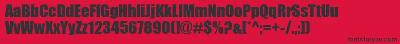 Impactk Font – Black Fonts on Red Background