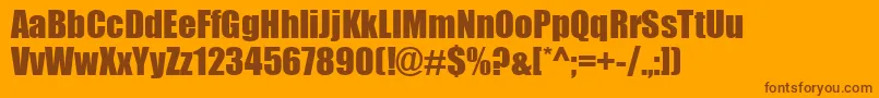 Police Impactk – polices brunes sur fond orange