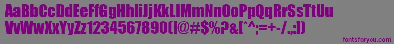 Impactk Font – Purple Fonts on Gray Background