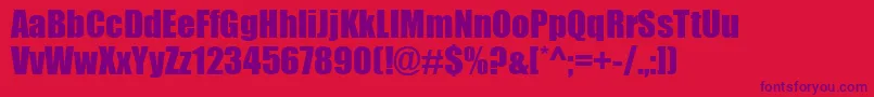 Impactk Font – Purple Fonts on Red Background