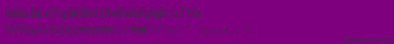 BichoPlumon-Schriftart – Schwarze Schriften auf violettem Hintergrund