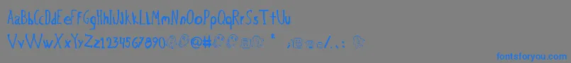 BichoPlumon Font – Blue Fonts on Gray Background