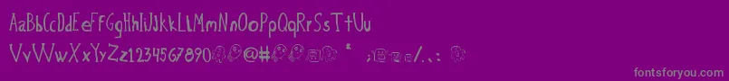 BichoPlumon-Schriftart – Graue Schriften auf violettem Hintergrund