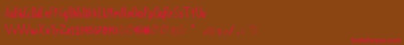 BichoPlumon Font – Red Fonts on Brown Background