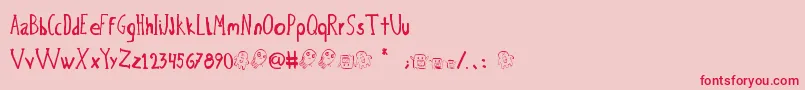 BichoPlumon Font – Red Fonts on Pink Background