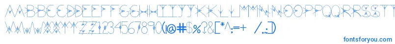 Шрифт TheValley – синие шрифты на белом фоне