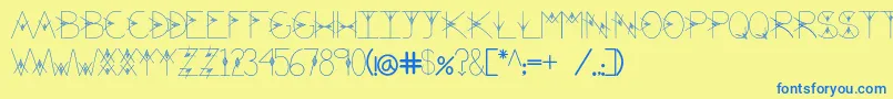 TheValley Font – Blue Fonts on Yellow Background