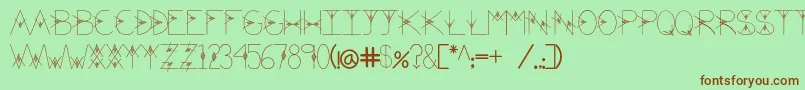 Шрифт TheValley – коричневые шрифты на зелёном фоне