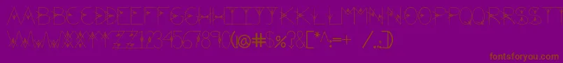 TheValley-fontti – ruskeat fontit violetilla taustalla