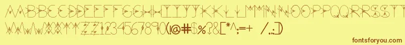 Шрифт TheValley – коричневые шрифты на жёлтом фоне
