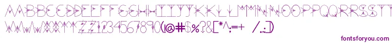 Шрифт TheValley – фиолетовые шрифты на белом фоне