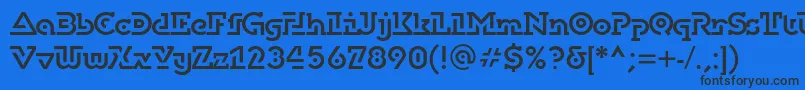 Dublonbrusc Font – Black Fonts on Blue Background