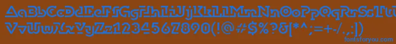 Шрифт Dublonbrusc – синие шрифты на коричневом фоне