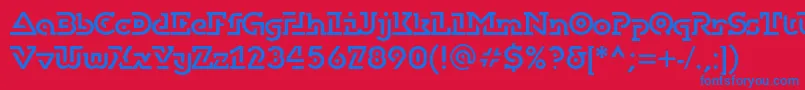 Dublonbrusc Font – Blue Fonts on Red Background