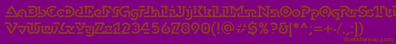 Czcionka Dublonbrusc – brązowe czcionki na fioletowym tle