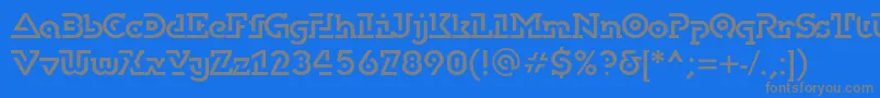 Dublonbrusc Font – Gray Fonts on Blue Background
