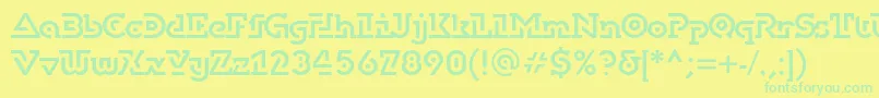 Dublonbrusc Font – Green Fonts on Yellow Background