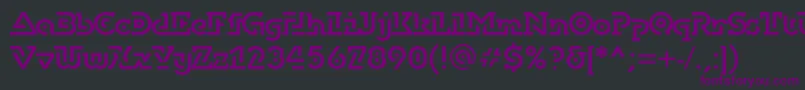 フォントDublonbrusc – 黒い背景に紫のフォント