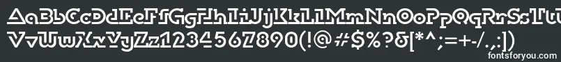 フォントDublonbrusc – 黒い背景に白い文字