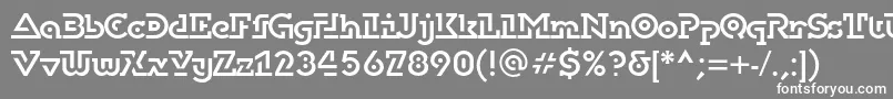 フォントDublonbrusc – 灰色の背景に白い文字