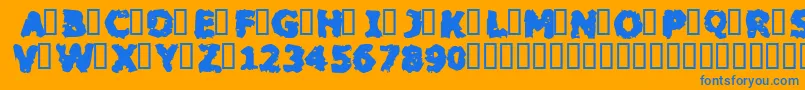 BlackflyMambo Font – Blue Fonts on Orange Background