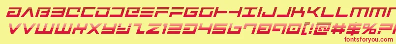 Avengerhalfital Font – Red Fonts on Yellow Background